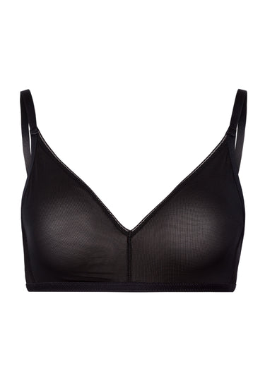 Smooth Illusion Semi-Transparent Tulle Soft Cup Bra | Black 70842-019